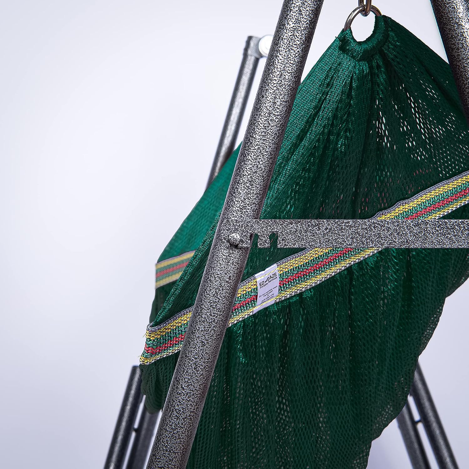2 in 1 Hammock and Swinging Chair with Collapsible Steel Stand 450 lbs Capacity- Carrying Case, Portable & Adjustable, Perfect for Camping Beach Summer Patio, EZ Daze Foldable Hammock with Stand-GREEN