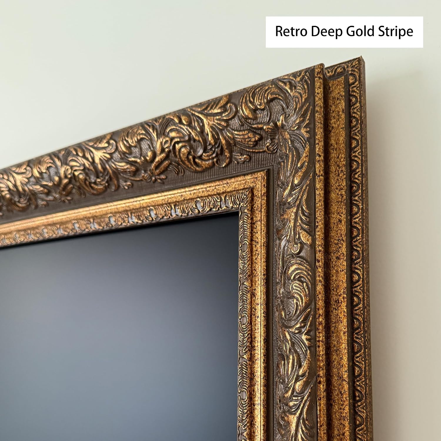 Stylespace Classic Vintage Deep Gold 43' TV Frame - Compatible ONLY with Samsung The Frame TV and Pro TVs (Fits 2021-2026 Models, Model Codes: 43LS03A/B/C/D/FA/FW)