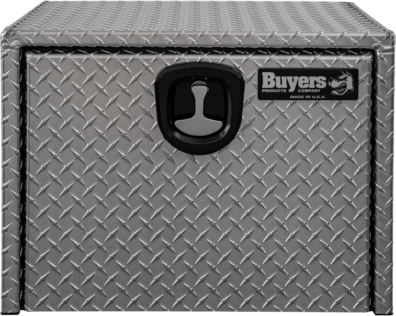 Buyers Products 1735100 Diamond Tread Aluminum Underbody Truck Box w/ 3-Point Compression Latch, 18 x 18 x 24 Inch, Made in the USA, Work Truck Tool Box, Job Box For Storage & Organization