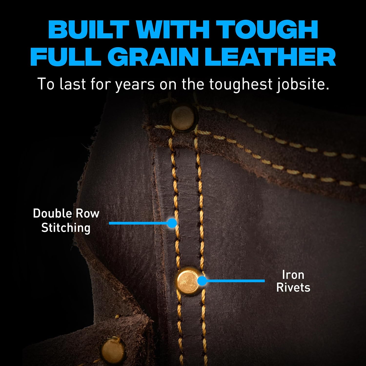 Ox Pro Carpenter Tool Belt - 22-Pocket Leather Tool Belt Pouches - Small Belt made of Oil-Tanned Leather with Double-Stitching and Steel Rivets - OX-P263606