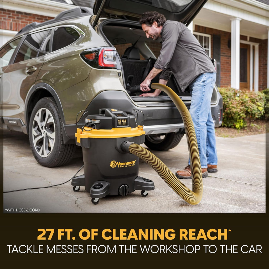 Vacmaster Professional Beast Series 12-Gallon 5.5 Peak HP Wet/Dry Vacuum- VJH1211 PF 0205