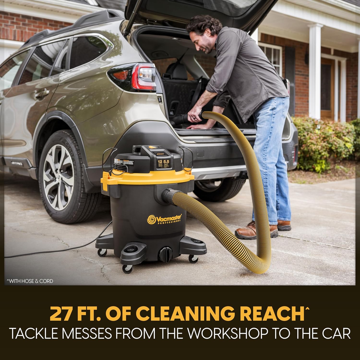 Vacmaster Professional Beast Series 12-Gallon 5.5 Peak HP Wet/Dry Vacuum- VJH1211 PF 0205