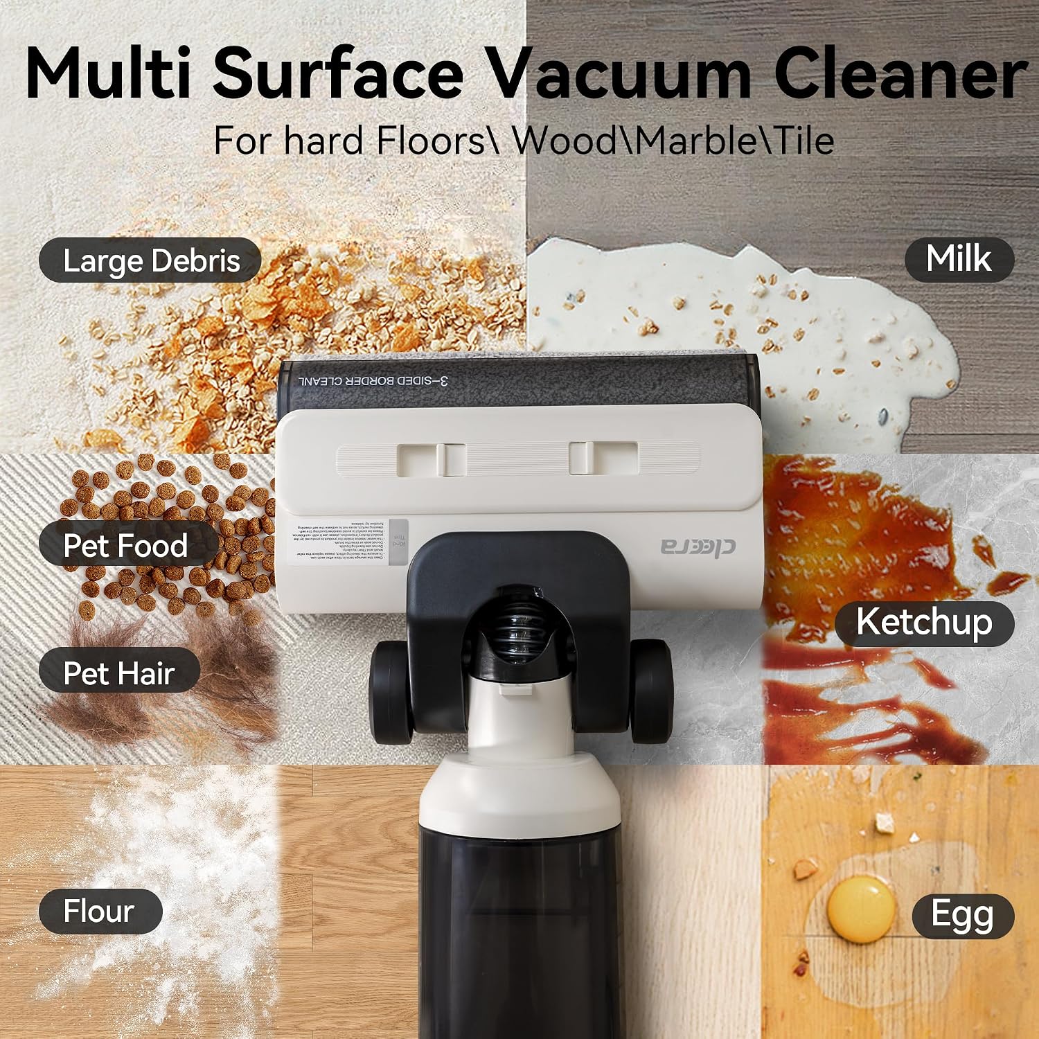 Self-Cleaning Wet Dry Vacuum Mop Combo,Cordless Floor Cleaner for Hardwood/Tile Floors, Small Apartment & Senior, 140°F Hot Drying,18000Pa Suction,180°Edge Access