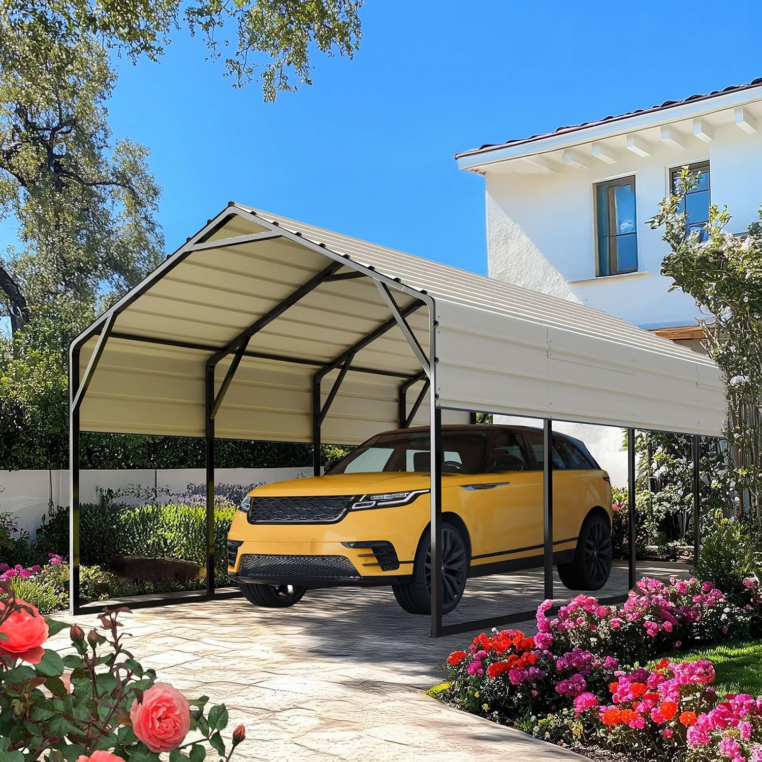 Quictent 10x20 ft Heavy Duty Metal Carport for Vehicle Storage Snowproof & Windproof Steel Car Shelter