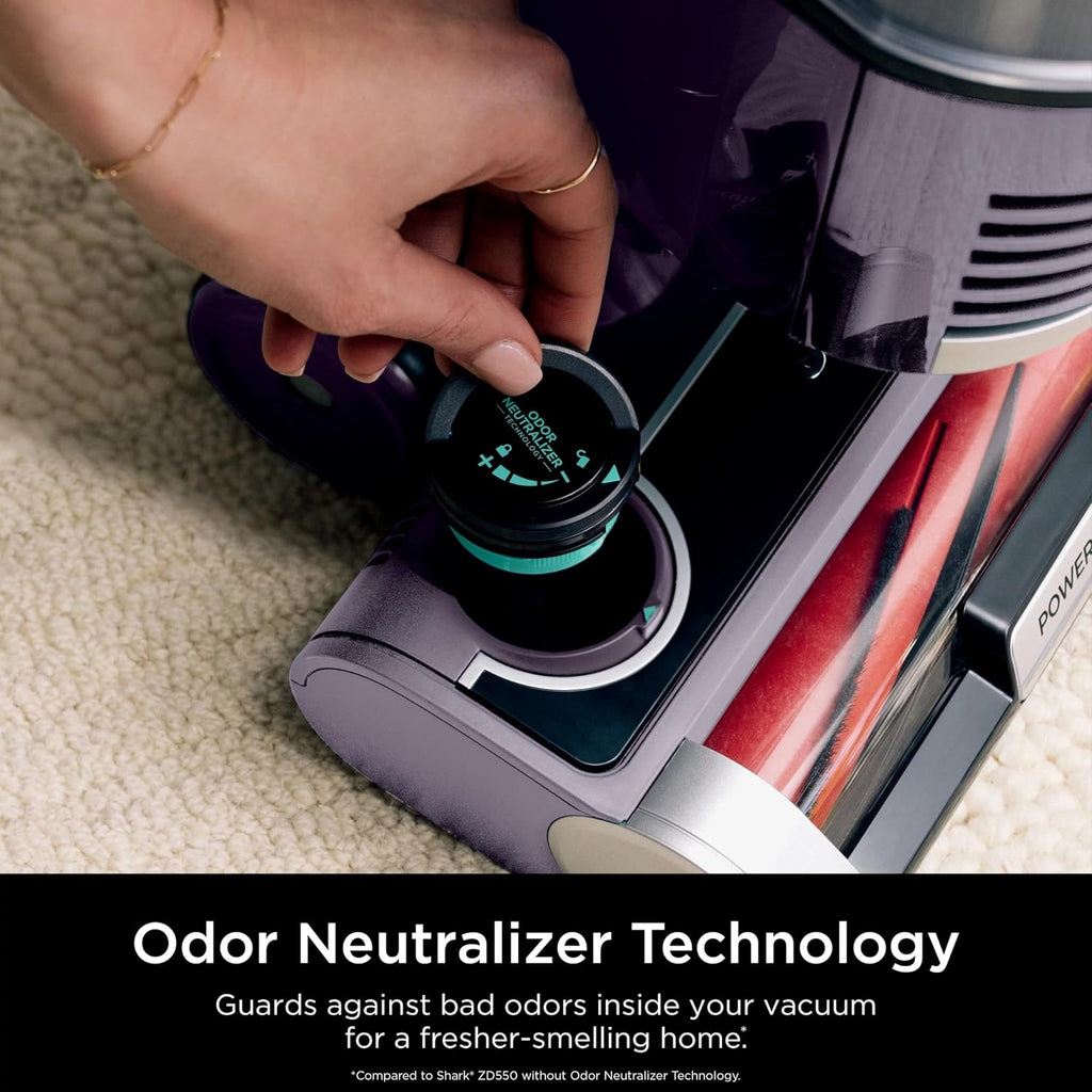 SHARK R-ZD550 Lift-Away with PowerFins HairPro & Odor Neutralizer Technology Upright Multi Surface Vacuum, Mauve - Certified (Renewed)