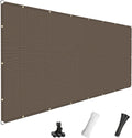 Windscreen4less 12' x 20' Sun Shade Sail Straight Edge Sun Shade Canopy Cover Outdoor with Grommets D-Ring UV Block for Pergola Backyard Patio (Brown)