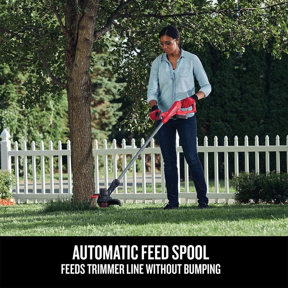 CRAFTSMAN V20 WEEDWACKER String Trimmer & Blower Combo Kit, (2) 1.5 Ah Batteries and Charger Included, 200 CFM/90 MPH Blower (CMCK279C2)