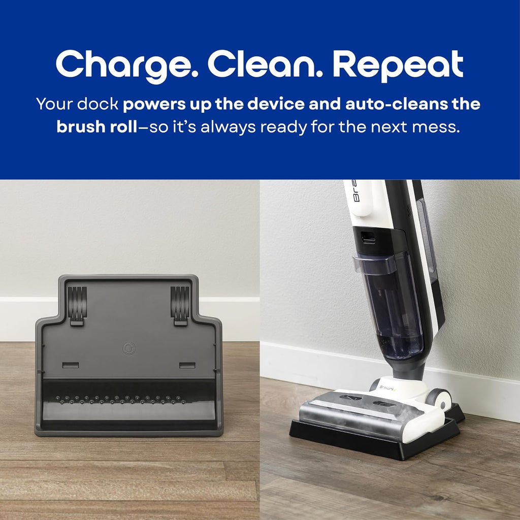 Wet Dry Vacuum and Mop for Hard Floors | Digital Display | Great for Sticky Messes, Pet Hair, Picks Up Debris & Deep Scrubs | Self Cleaning | Vacuum Cleaner for Hard Floors and Area Rugs