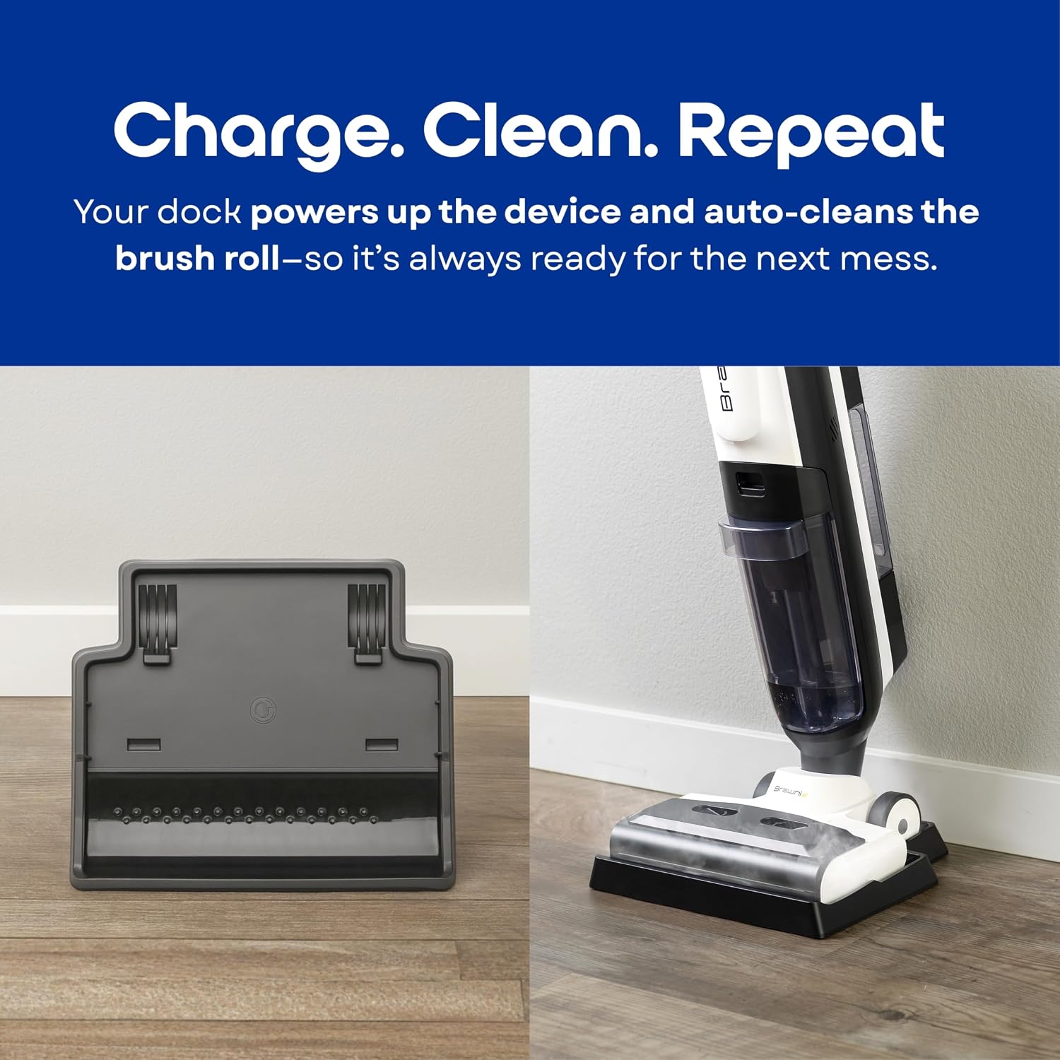 Wet Dry Vacuum and Mop for Hard Floors | Digital Display | Great for Sticky Messes, Pet Hair, Picks Up Debris & Deep Scrubs | Self Cleaning | Vacuum Cleaner for Hard Floors and Area Rugs