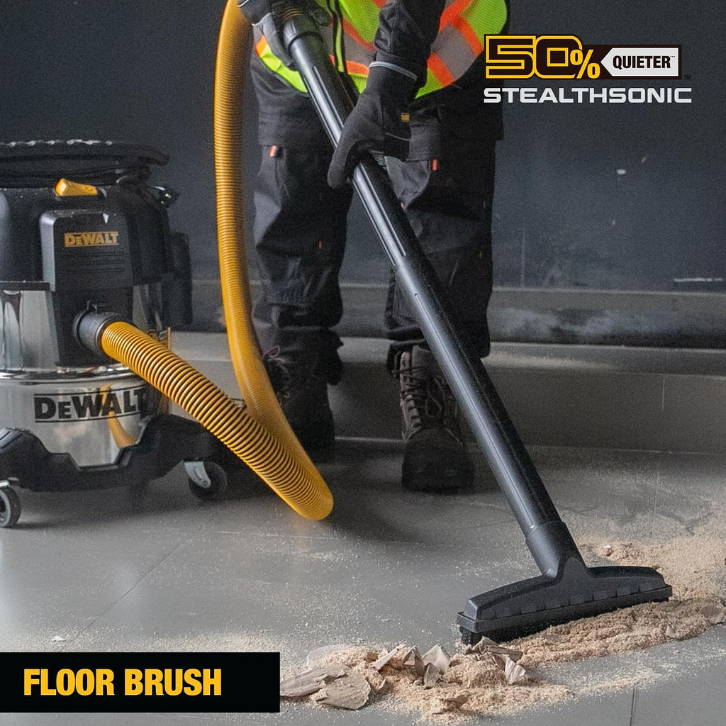 DEWALT 5 Gallon 4 HP STEALTHSONIC Shop Vacuum Wet and Dry DXV05S-QTB with 6 Dust Bags Ultra Quiet Stainless Steel Wet/Dry Vacuum Cleaner with Powerful Suction for Garage, Jobsite, and Workshop