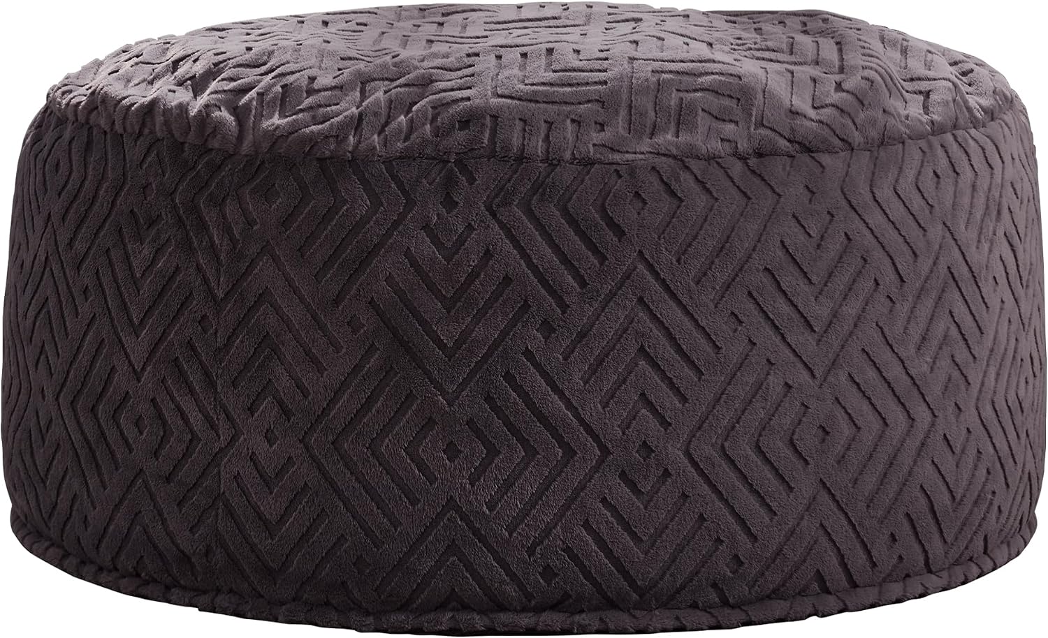 Hobestluk Bean Bag Chairs Adults Beanbag Chair with Filler Large Bean Bags with Fluffy Embossed Cover, Giant Bean Bag Chairs for Adults (Dark Grey, 5FT - 50' x 50' x 24')