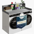 Premium HDPE Washer Dryer countertop with Shelf 54'x27.5' – Waterproof Washer Dryer Topper for Laundry Room Organization, Washer Dryer Countertop for Folding Clothes, Sorting & Storage， Grey