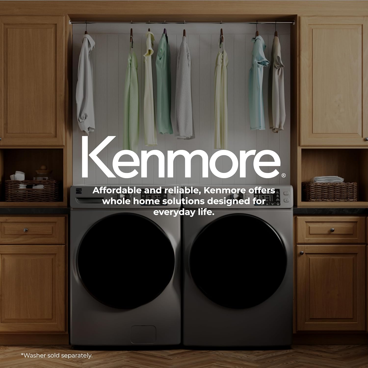 Kenmore 8.0 cu. ft. Front Load Electric Dryer with Wrinkle Guard & Accela Steam to Reduce Wrinkles, Static & Odors - Smart Sensor Drying - LED - ENERGY STAR Certified - Metallic Silver
