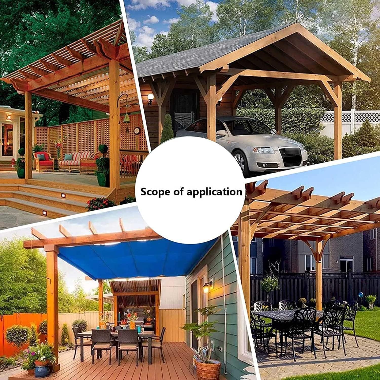 Outdoor Waterproof Curtains Clear Tarp Plastic Transparent Side Panels with Grommets for Porches, Pergola, Gazebo(12' x 20')