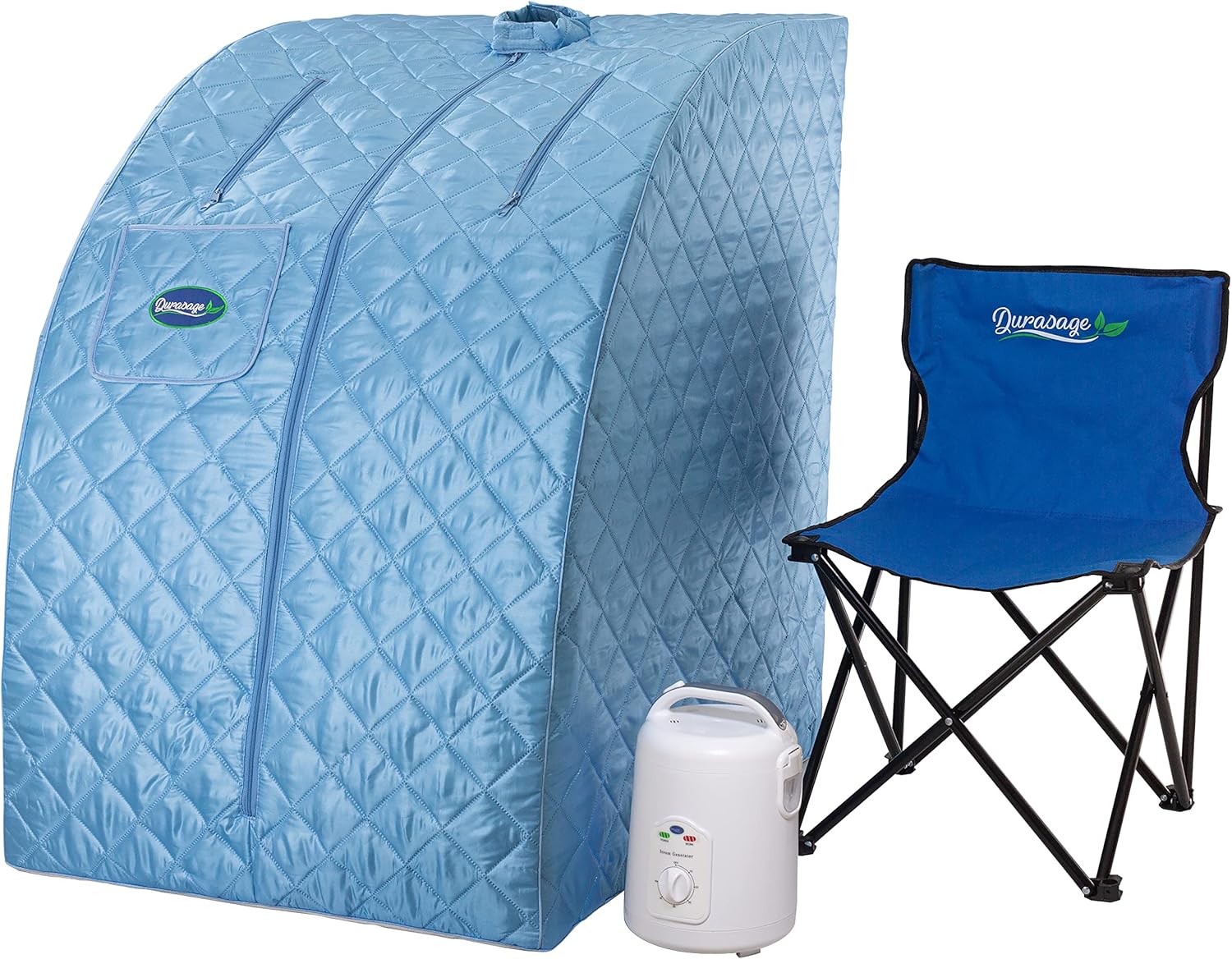 Durasage Portable Personal Steam Sauna for Home – Foldable Full Body Spa Tent with 800W Steam Generator, 60-Min Timer, Chair Included for Relaxation & Wellness