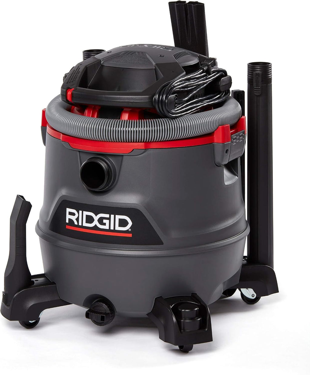 RIDGID 62723 Red 16 gallon RT1600 Wet/Dry Vacuum, Dark Gray and Red