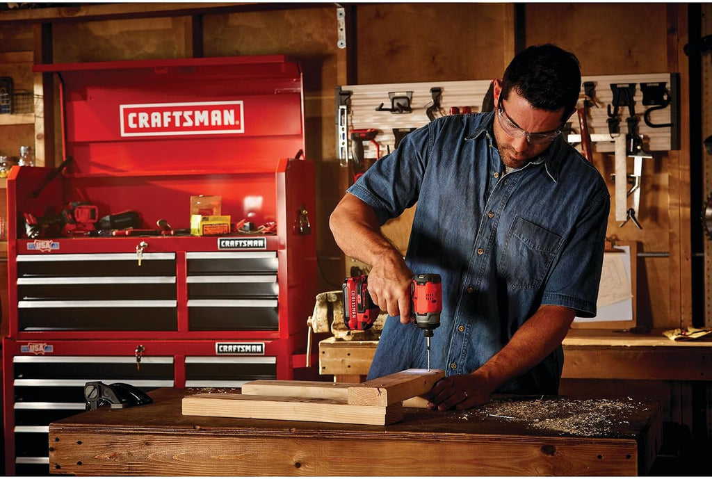 CRAFTSMAN V20 Cordless Impact Driver Kit, 1/4 inch, Battery and Charger Included (CMCF810C1)