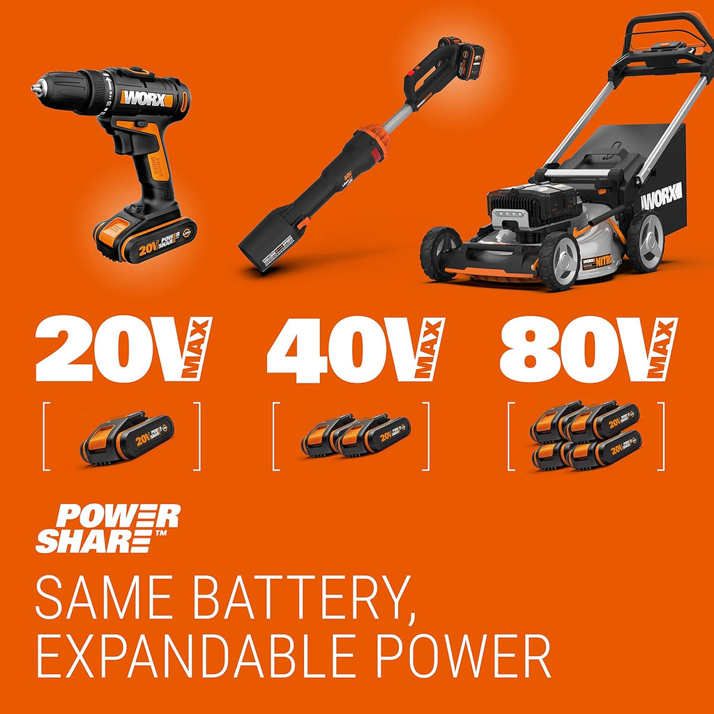 WORX - MAKER X - Soldering iron 20V - WX744.9 - 45W - Wood and metal profiling tool (Without battery, hub or charger, with: 9 pcs accessory set, 1 holder and iron connector, 1 case)