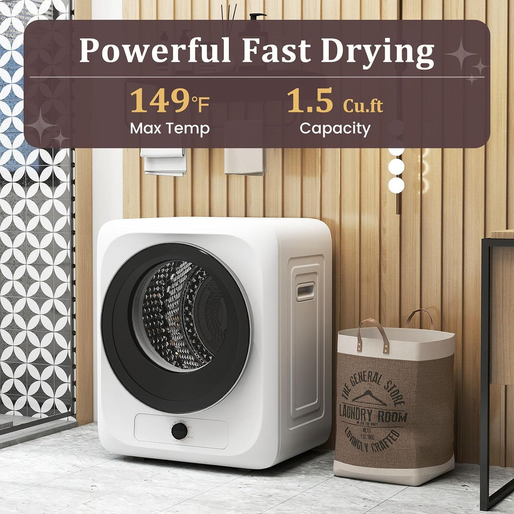 Auertech Portable Washer and Dryer Combo, 20 Lbs Twin Tub Washing Machine, 1.5 Cu.Ft Compact Clothes Dryer, Portable Washing Machine and Dryer Set for Apartment, RV, Dorm, White