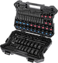STARWORK TRUE MECHANIC 153-Piece 1/4', 3/8', 1/2' Drive Master Impact Socket Set, Professional, SAE/Metric