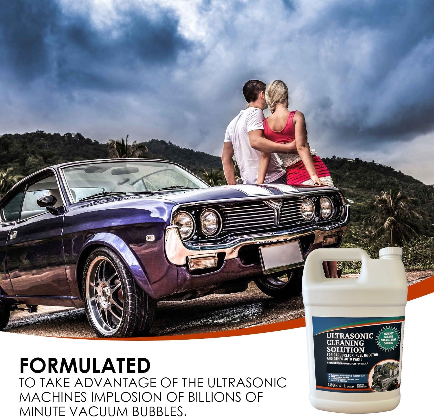 NORTHWEST ENTERPRISES Ultrasonic Cleaner Solution for Carburetors and Engine Parts. Concentrated Washing Compound for use in Ultrasonic Machines and Immersion Washers - Automotive Fluid (4 Gallons)