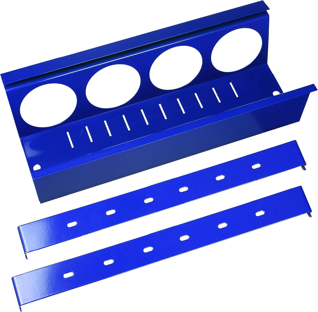 Wall Control Pegboard Spray Can Holder Bracket and Aerosol Can Organizer Pegboard and Slotted Tool Board - Blue (Pack of 6)
