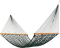 Original Pawleys Island Large Green DuraCord Rope Hammock – 13 ft. x 55 in., 2-Person, 450 lb Capacity, Oak Spreader Bar, Zinc-Plated Hardware, Handcrafted in The USA