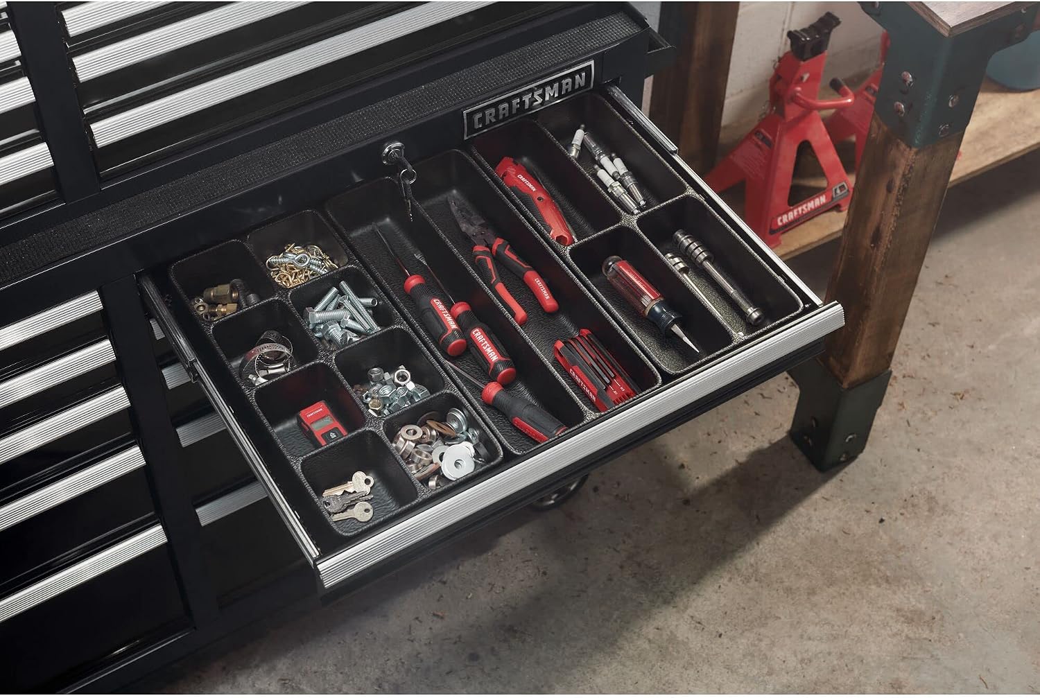 CRAFTSMAN S2000 26IN 5-DRAWER CABINET W/TRAY & HOLDER BK (CMST32752BK)