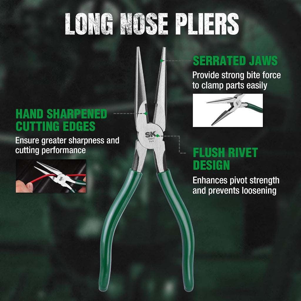 SK Tools USA 5 Piece General Purpose Pliers Set | 17835
