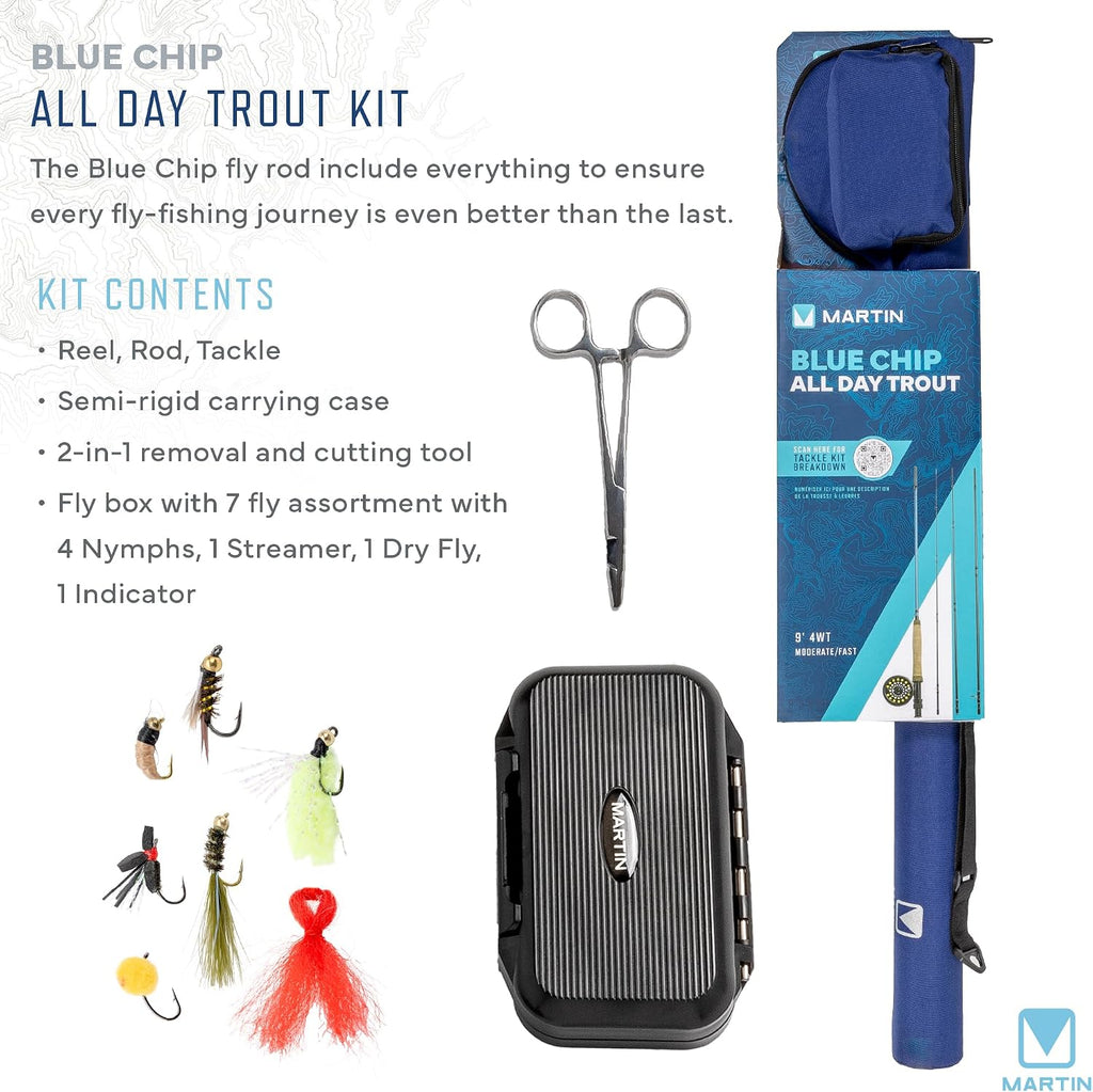 Martin Fly Reel and Fishing Rod Combo Kit