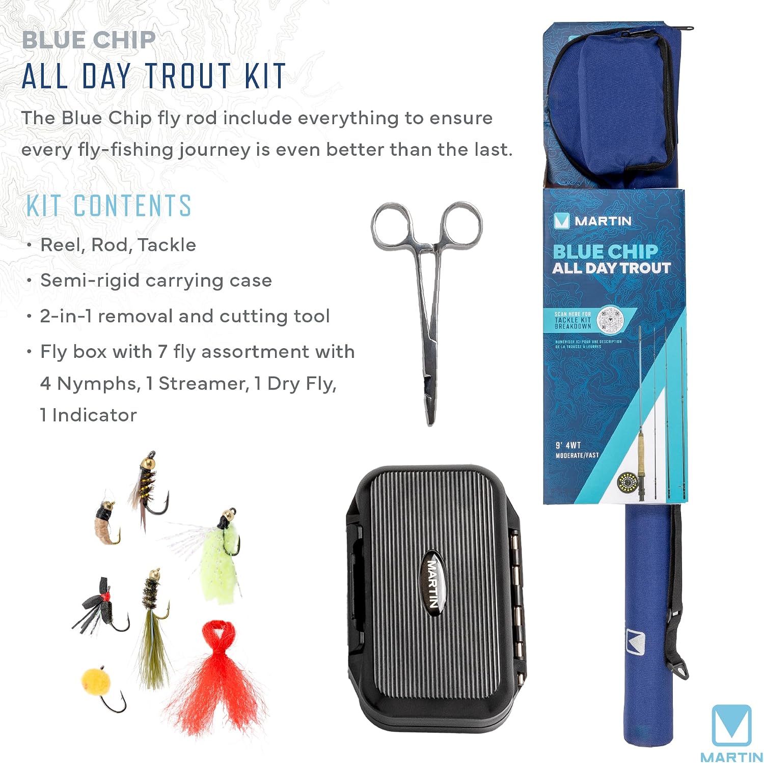 Martin Fly Reel and Fishing Rod Combo Kit