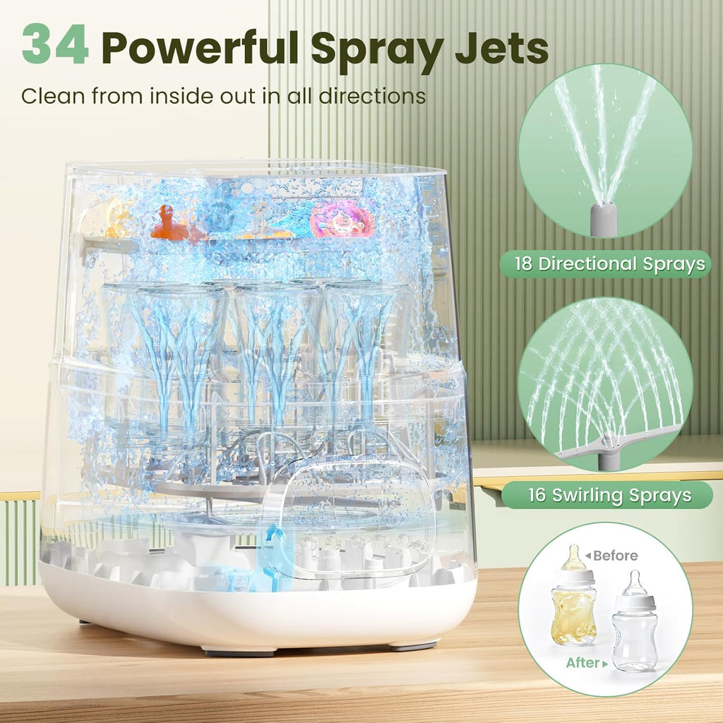 Bottle Washer Pro, All-in-One Baby Bottle Washer and Sterilizer & Dryer, Cleaning Machine for Bottles, Pump Parts & Baby Essentials, Effortless Care, Replaces Hand Washing