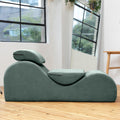 Avana Luvu Lounger - Chaise Lounge Chair for Yoga, Exercise, Stretching - High Density Foam - Removable Cover and Resistant Inner Liner - Made in The USA - Deep Teal Green