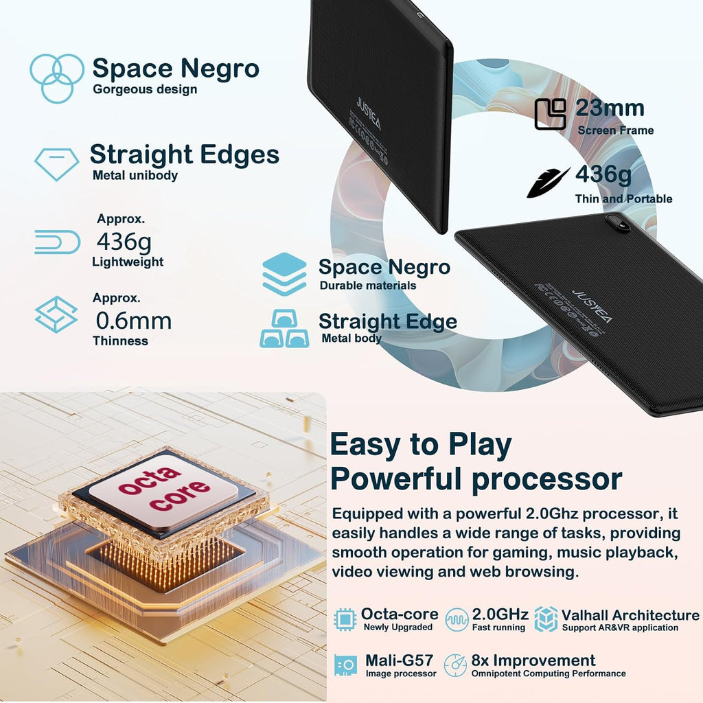 2024 Newest Tablet 10 Inch 12GB RAM+128GB ROM(1TB TF) Tablet Family/Tablet Kids, Andorid 13 GMS, WiFi 5G+2.4G, Cores 2.0Ghz, Bluetooth 5.0, 6000mAh, 8+5MP, Kids Space, Play Store, con EVA Case - Black