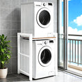 Washer Dryer Stacking Rack, 771lbs Capacity Heavy Duty Washer and Dryer Stacking Stand, 3 Adjustable Height Washing Machine Shelf forLaundry Rooms Bathrooms Balconies (White)