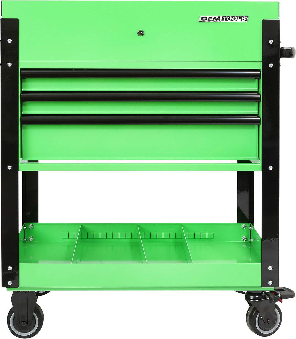 OEMTOOLS 24731 Automotive Rolling Tool Cart with Drawers, Gifts for Men, Dad Gifts, Mechanics Rolling Tool Chest, Secure Locking System, Integrated Power Strip, Heavy Duty Steel Construction