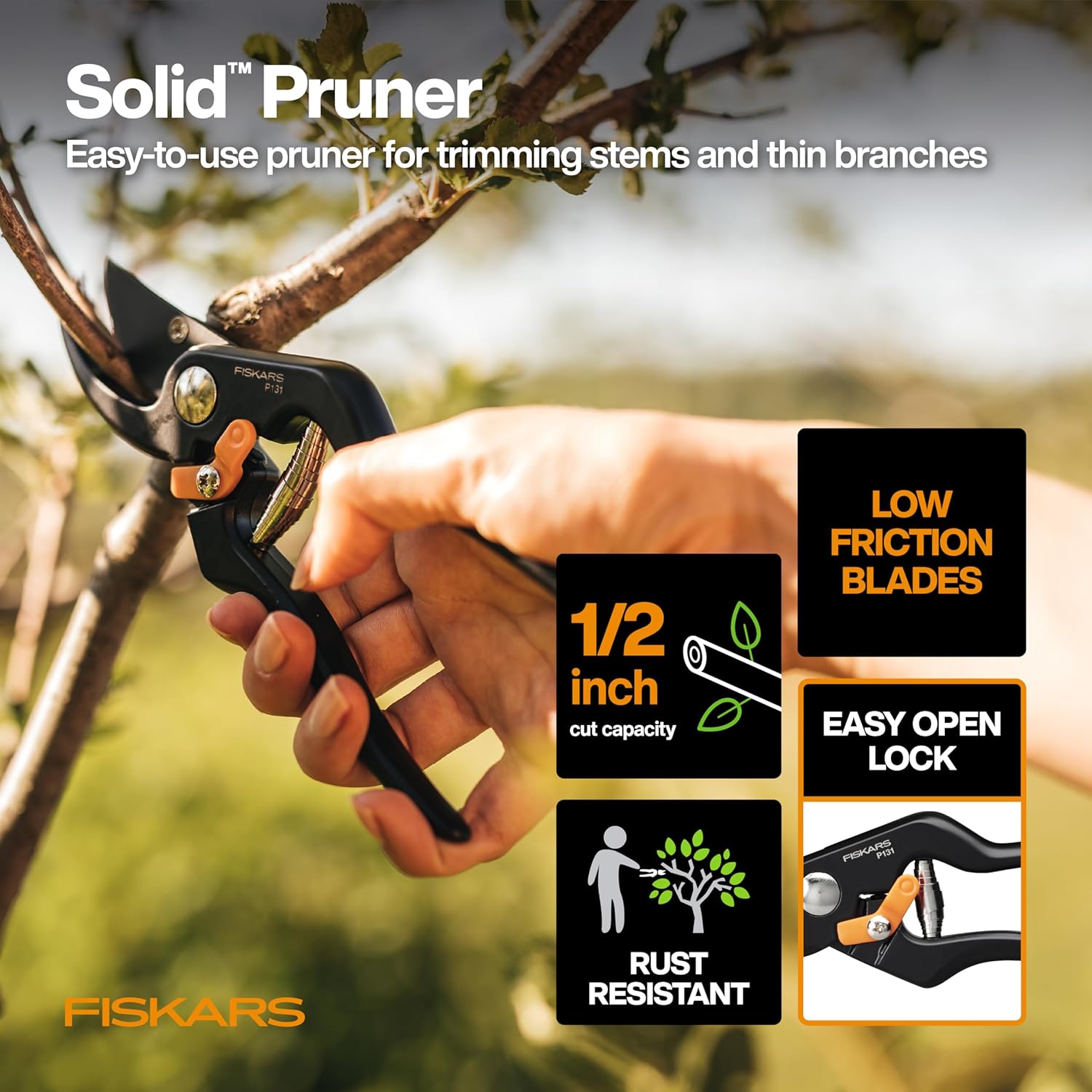 Fiskars Home Essentials Tool Kit with PowerGear Lopper, Shears, Bypass Pruner, Folding Saw with 2 Blades, IsoCore Hammer, and Utility Knife, for Indoor Use and Outdoor Gardening (6 Piece Kit)