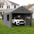 Carports Canopy Heavy Duty, Portable Garage with Sidewalls (12x20, Grey)