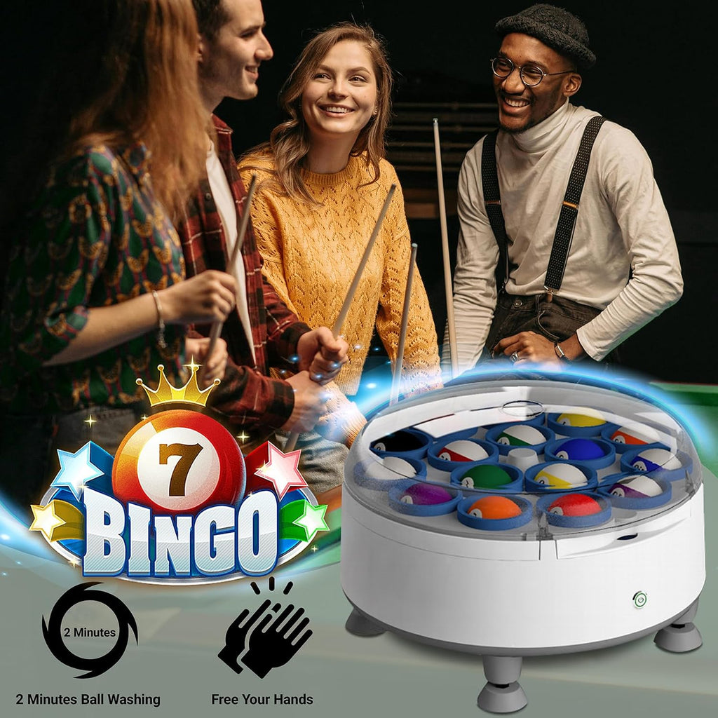 Pool Ball Cleaner Pool Ball Polishing Cleaning Machine Billiard Ball Cleaner Electronic Pool Balls Polishing for 16 Billiard and Snooker Balls 110V 180V