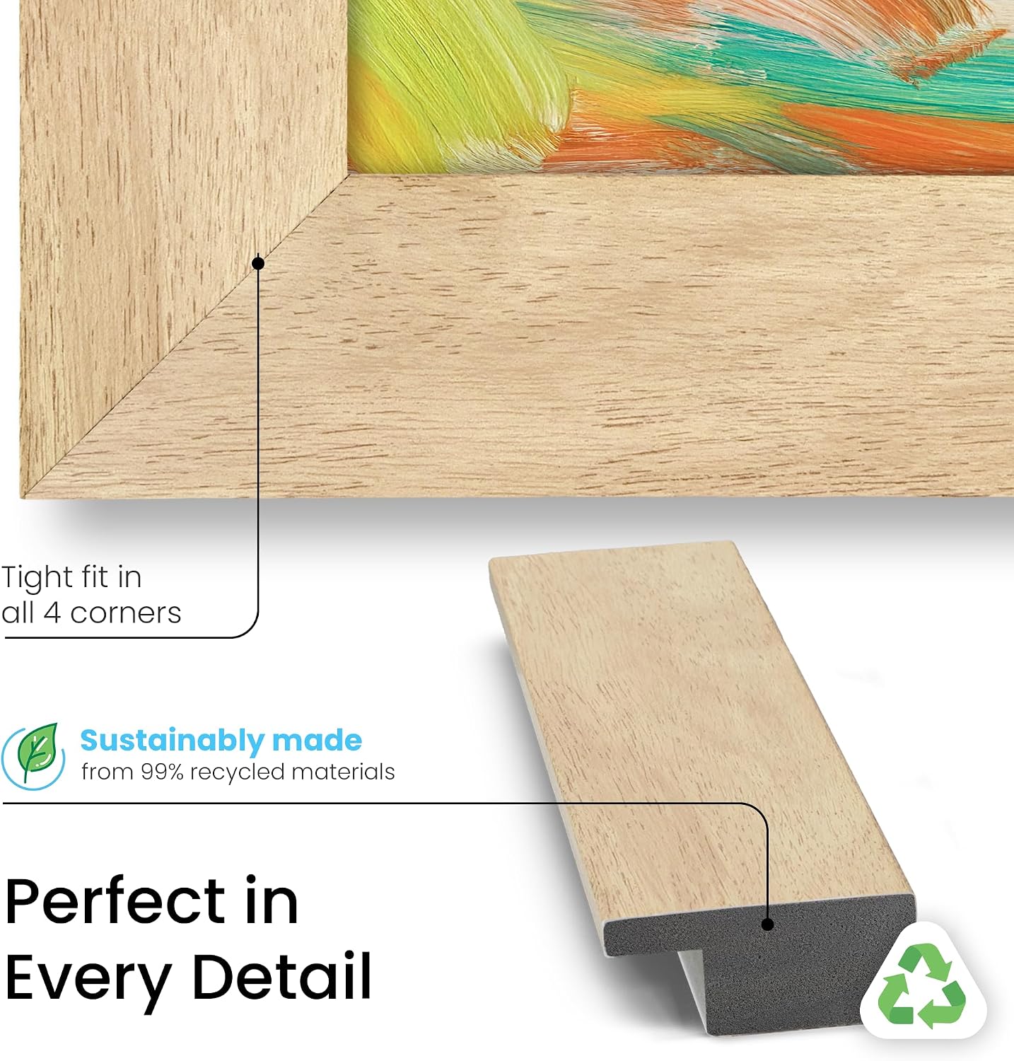 Museum Maple 43' Slim Deco TV Frame - Compatible ONLY with Samsung The Frame TVs (Fits 2021-2026, LS03A, LS03B, LS03C, LS03D, LS03FA)