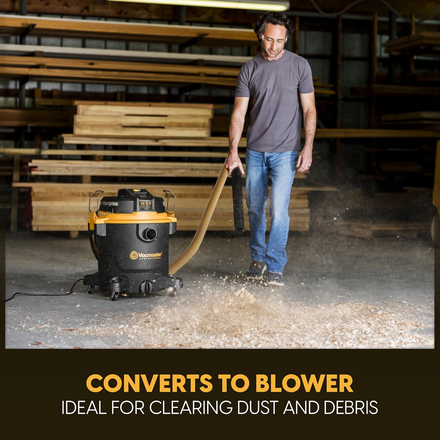 Vacmaster Professional Beast Series 12-Gallon 5.5 Peak HP Wet/Dry Vacuum- VJH1211 PF 0205