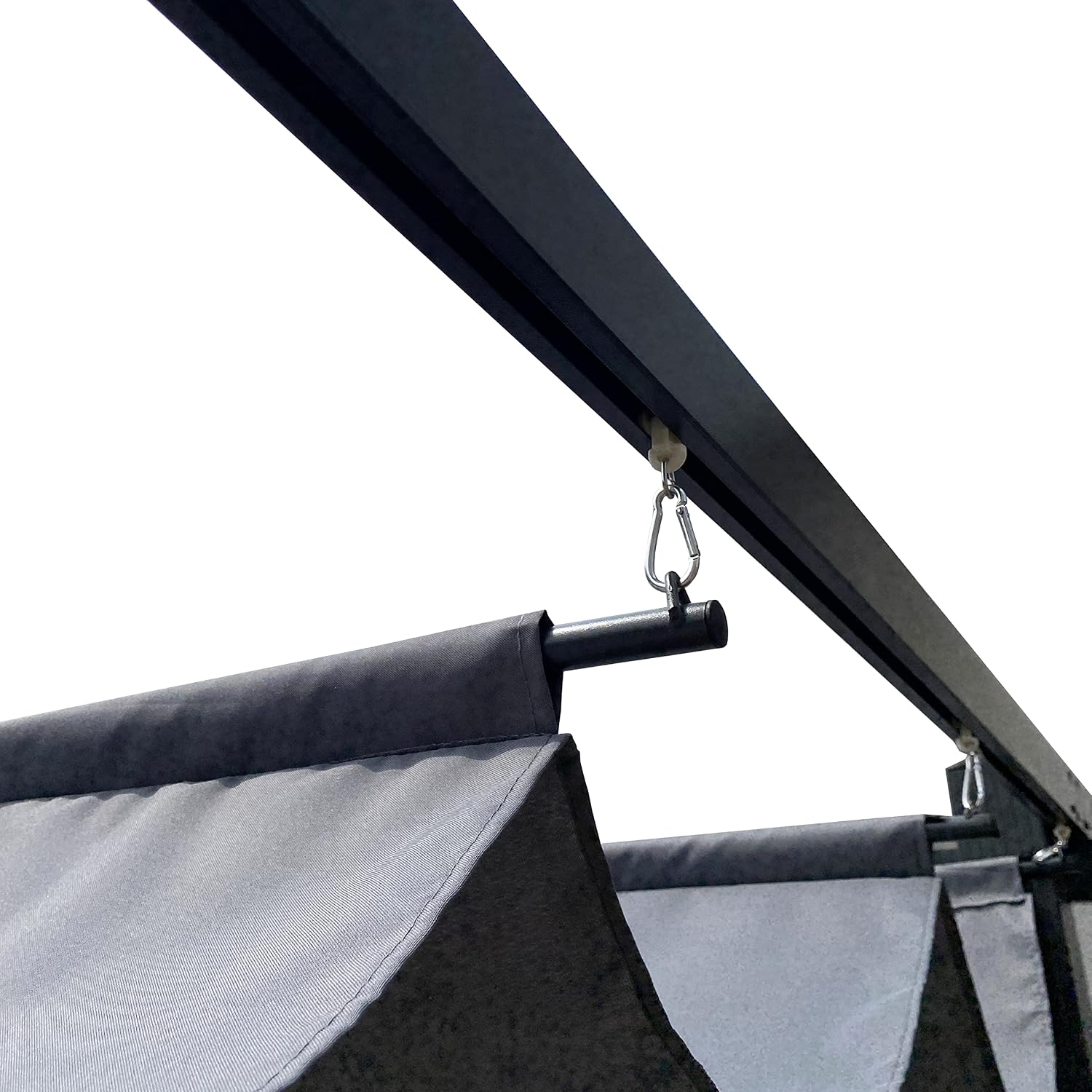 Retractable Pergola Canopy Waterproof, Pergola Replacement Canopy for 10x13 FT Pergola, Durable and Sun-Protection Pergola Shade Cover for Shade and Rain (Gray)