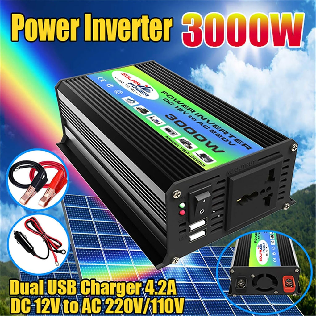 3000W Solar Power System with 60W Waterproof Panel & 30A Controller - for Home & RV Emergency Energy Needs(220V)