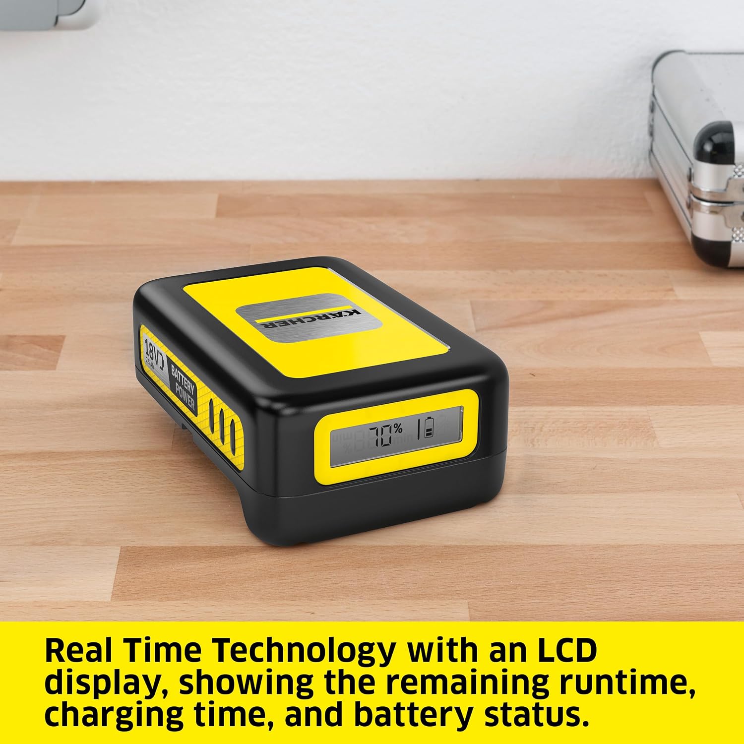 Kärcher Starter Kit Battery Power 18/25, 18 V Battery with 2.5 Ah and Fast Charger, Compatible Garden Tools, Real Time Technology, Intelligent Cell Monitoring, Lithium-Ion Cells