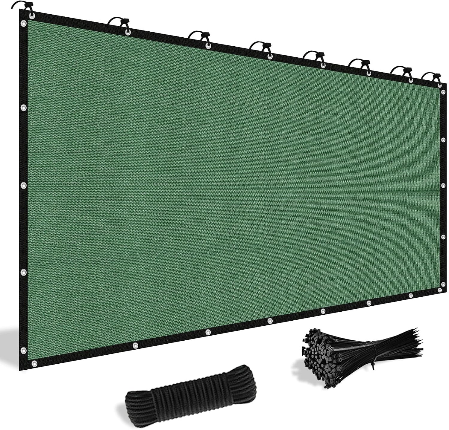 Shade&Beyond Customized Size 90% Sun Shade Cloth with Grommets, 8' X 10' Pergola Shade Cover Canopy, Mesh Tarp Sun Screens for Patio, Outdoor, Garden, Backyard GN09, Green