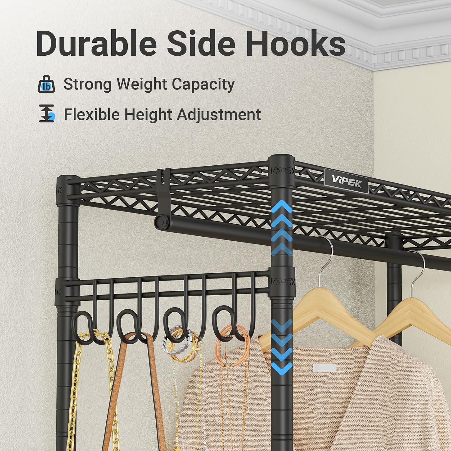 VIPEK R1 Rolling Clothes Rack with Pegboard Organizer Portable Closet for Hanging Clothes with Lockable Wheels & Removable Basket, Compact Clothing Rack for Small Spaces Apartments/Bedroom, Black
