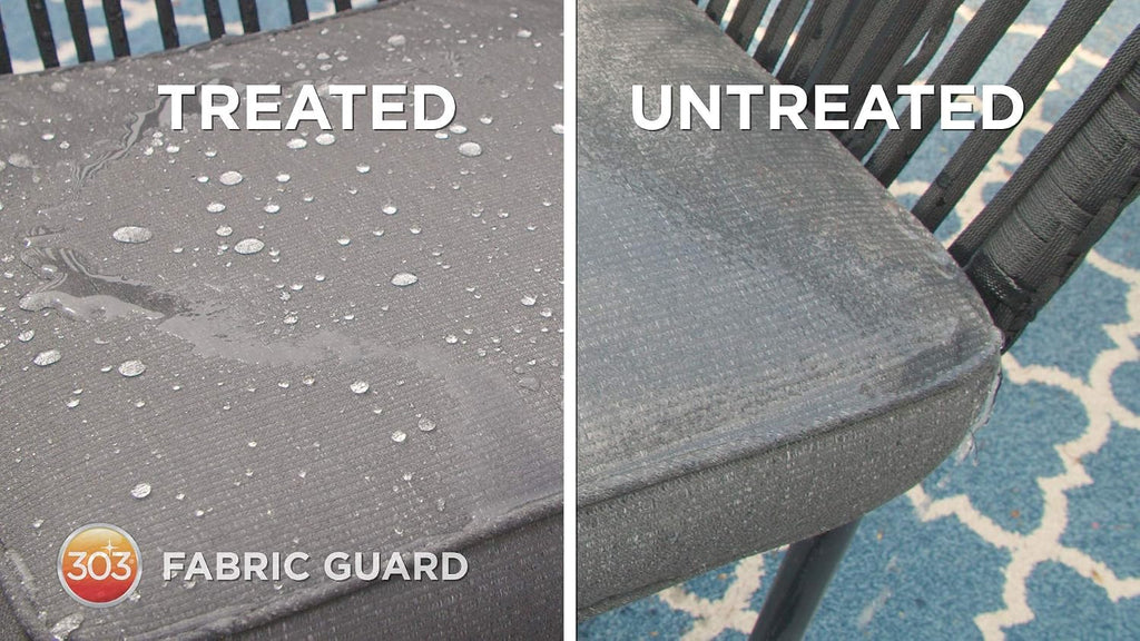 303 Products Fabric Guard, Water Repellent Spray for Outdoor Fabrics – Protects Upholstery, Cushions & Canvas, Stain Protection, Sunbrella Recommended, 1 Gallon (4-Pack)