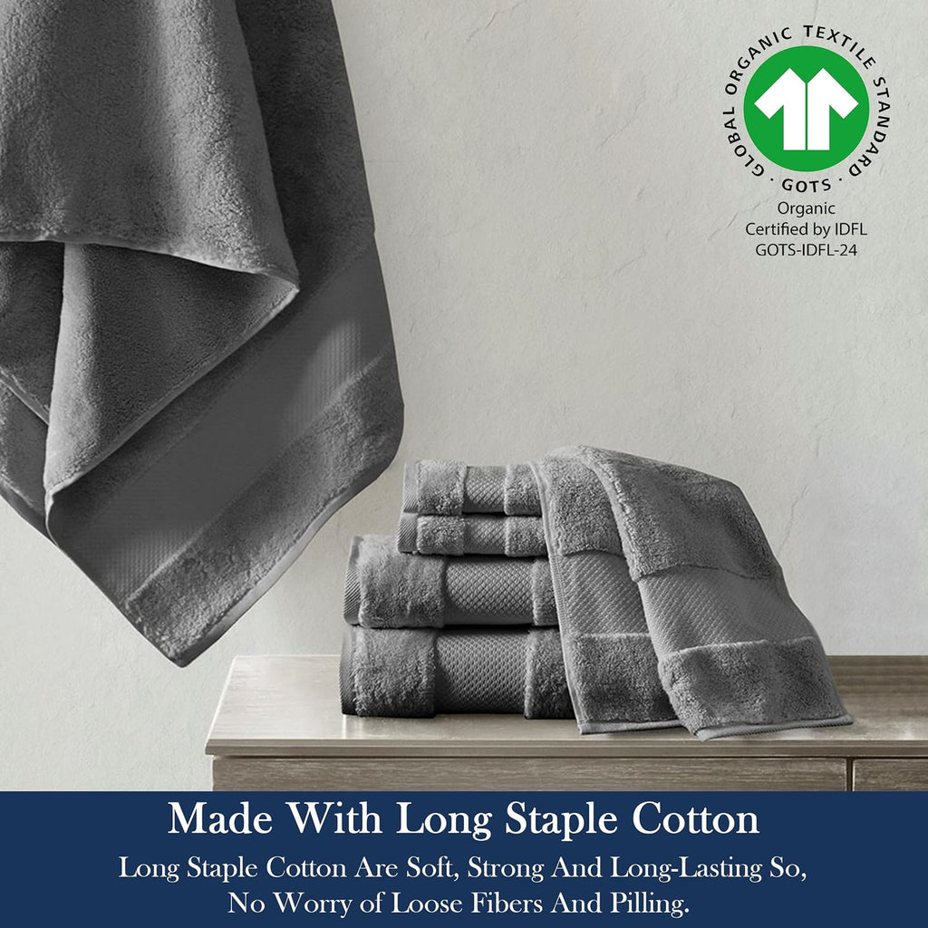 Organic Cotton Luxuriously Plush Towel 33 Piece Set|GOTS & Oeko-TEX Certified|Premium Hotel Quality Towels|Feather Touch Technology|650 GSM Long Staple|Soft, Quick Dry & Ultra-Absorbent