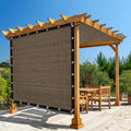 Amagenix 90% Pergola Shade Cover 12'X 20' Mocha Sun Shade Cloth with Grommets GN09 for Outdoor Garden Patio Porch, Commercial Grade 200 GSM - Cable Zip Ties Included (We Customized)