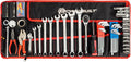 Powerbuilt 100 Piece Motorcycle Tool Kit with Roll Pouch, Roadside, Travel Wrenches, Ratchet, Sockets - 643028ECE